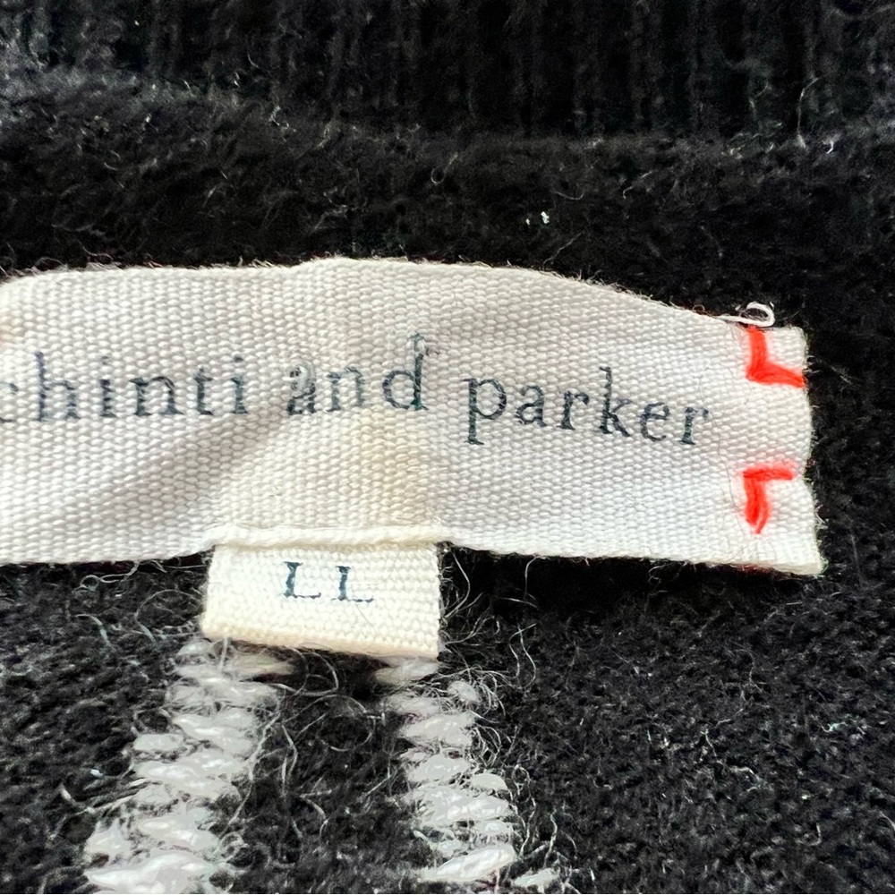 Chinti & Parker 100% Cashmere Black Star Sweater Women’s Size Large - Picture 4 of 5